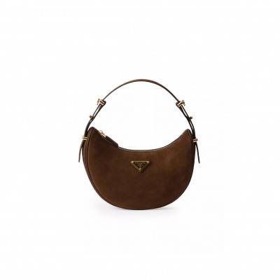 PRADA ARQUÉ SUEDE SHOULDER BAG 1BC194 (22*18*6cm)